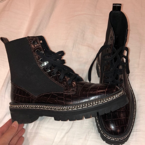 croc boots topshop